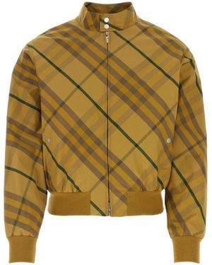 Burberry Check Print Jacket - Green
