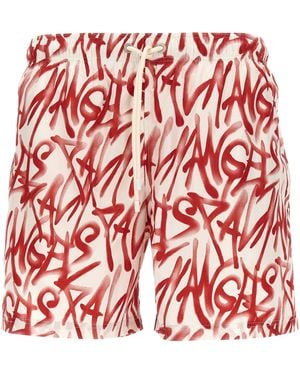 Palm Angels 'Graffiti' Badeanzug - Rot