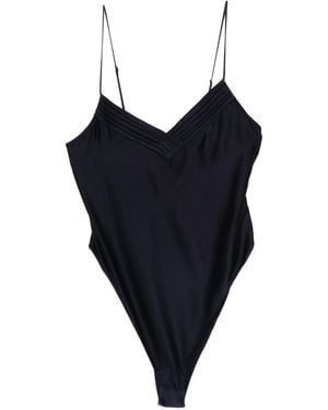 forte_forte Silk Satin Bodysuit - White