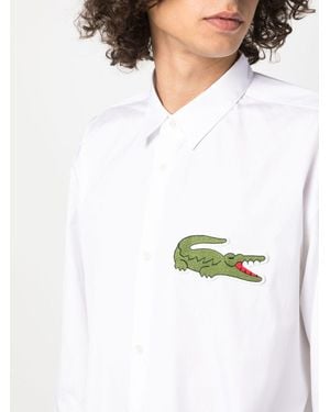 Comme des Garçons Logo Patch Cotton Shirt - White
