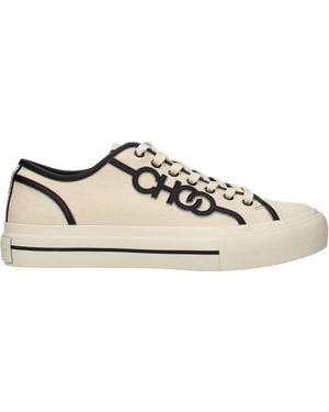 Jimmy Choo Fenix Trainers Fabric/Ecru - Natural