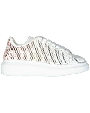 McQueen Oversized Stipper Gesneden Sneakers - Wit