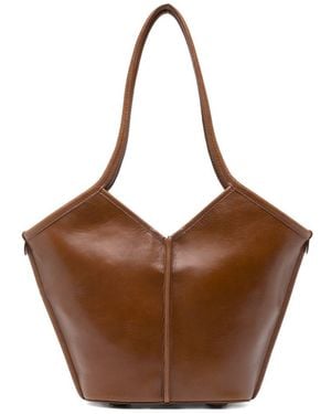 Hereu Calella Leather Shoulder Bag - Brown