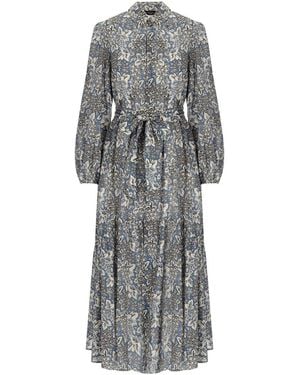 Weekend by Maxmara Oboli Floral Shirt Dress - Gray