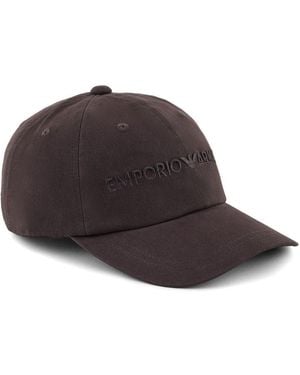 Emporio Armani Logo Baseball Cap - Brown