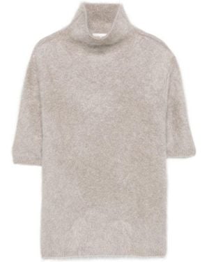 Soft Goat Zachte Geit-kasjmier Trui Met Col - Wit