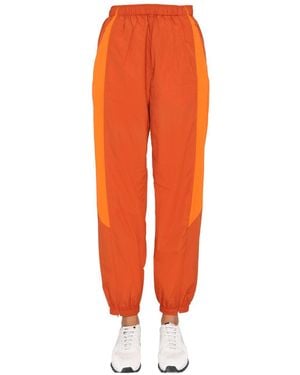 Y-3 Relaxed-Fit Jogging Trousers With Two-Tone Design - Orange