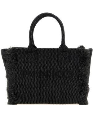 Pinko Beach Shopper Rafia - Schwarz