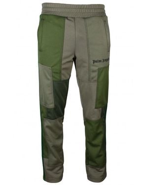 Palm Angels Khaki Patchwork Jogging Trousers - Green