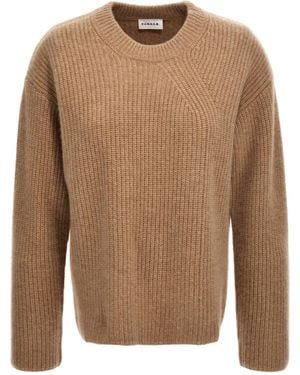 P.A.R.O.S.H. Soft Ribbed Cashmere Crewneck Sweater - Braun