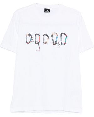 Paul Smith T-Shirt Mit Karabiner-Print - Weiß