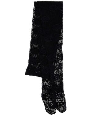 Saint Laurent Schwarzer Spitzenschalter