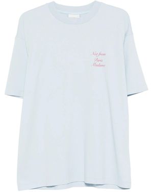Drole de Monsieur Le T Shirt Slogan Calligraphy - White