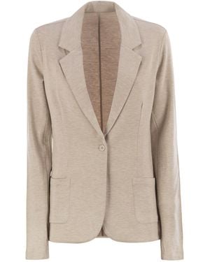 Majestic Single Button Jacket - Natural