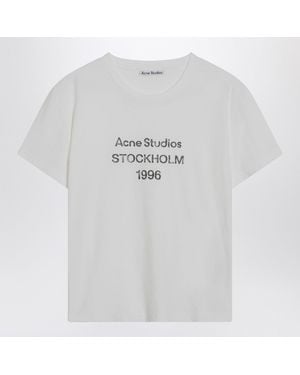 Acne Studios Cotton T Shirt With Logo - White