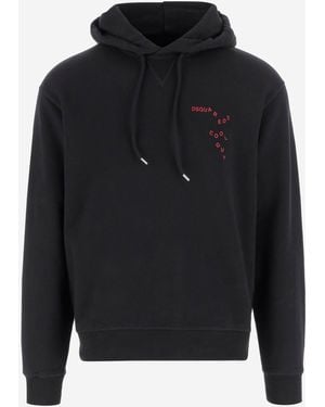 DSquared² Cotton Sweatshirt With Logo - Black