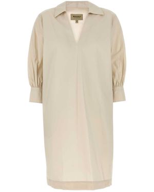 Woolrich Sand Poplin Dress - Natural