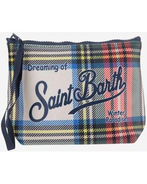 MC2 Saint Barth Aline Clutch Bag mit Logo - Blau