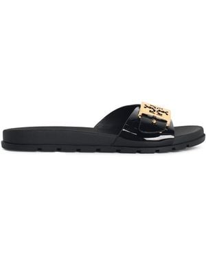 Tory Burch "Mellow" schwarze "Tpu"-Hausschuhe - Weiß