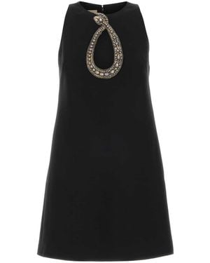 Valentino Garavani Crepe Couture Mini Dress - Black