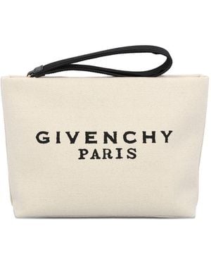 Givenchy Logo Cotton Pouch - Natural