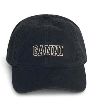Ganni Zwarte Katoenen Pet - Blauw