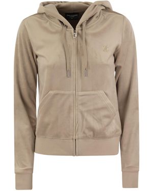 Juicy Couture Velvet Hoodie - Natur