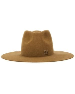 Ruslan Baginskiy Logo Fedora Hat - Brown