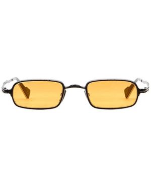 Kuboraum Gafas de sol Maske Z18 Bms Negro Mate/Naranja Claro Unisex - Amarillo
