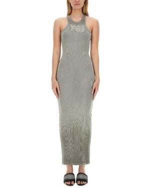 T By Alexander Wang Dress With Logo - Green