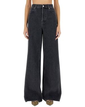 Gucci Wide Leg Denim Trousers - Black