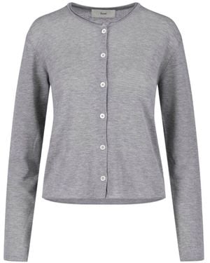 DUNST Cardigan aus Baumwollmischung - Grau