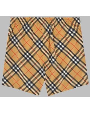 Burberry Costume Da Bagno Con Stampa Check - Metallic