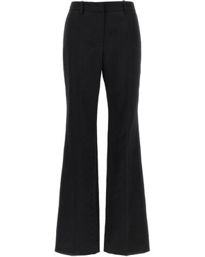 Magda Butrym Slightly Shiny Straight-Leg Trousers With Pleat Detail - Black