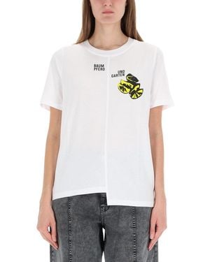 Baum und Pferdgarten Asymmetrical "jawos" T-shirt - White