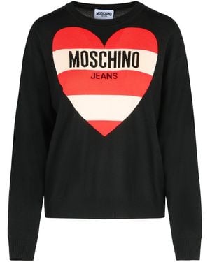 Moschino Black Virgin Wollpullover - Schwarz