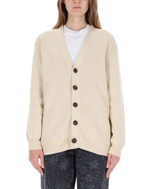 Golden Goose Knit Cardigan With Button-Down Front - Natural
