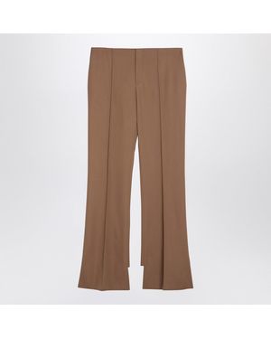 Chloé Asymmetrical Wool Trousers For - Brown