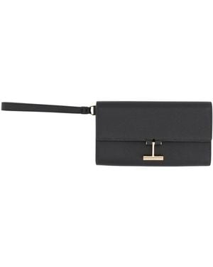 Tom Ford Hammered Clutch - White