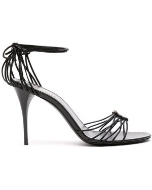 Saint Laurent Sandali Babylone Cassandre 90Mm - Nero