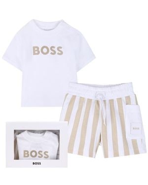 BOSS Set T Shirt+Short - White
