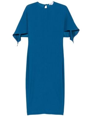 Stella McCartney Midikleid Mit Cape-Ärmeln - Blau