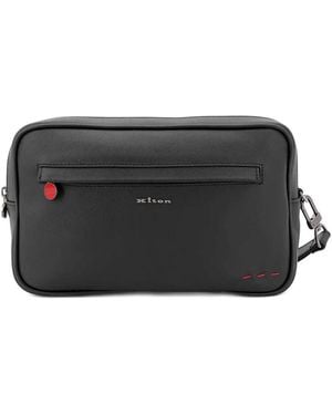 Kiton Zip-Up Clutch - Black