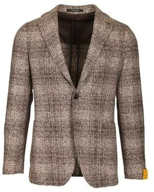 Tagliatore Blazer aus Woll- und Seidenjersey - Braun