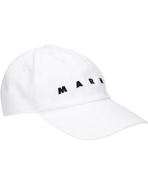 Marni Hüte Männer Baumwoll weiß