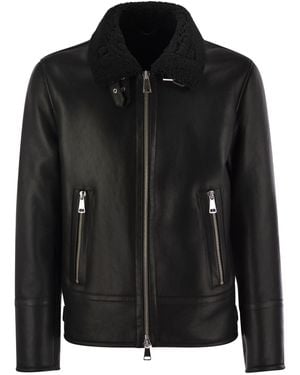 Dondup Regular Shearling Jacket - Black