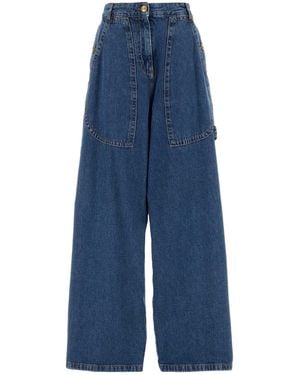 Etro Wide Leg Cotton Jeans - Blue