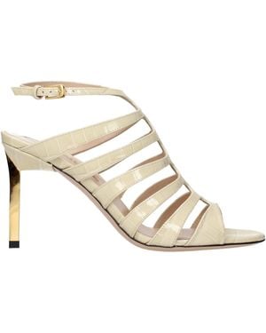 Tom Ford Sandals Leather/Ivory - Metallic