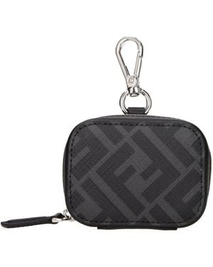 Fendi Idee Regalo Airpods Case Uomo Tessuto Nero - Black