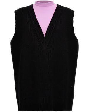 Jil Sander Knit Vest Gilet - Black